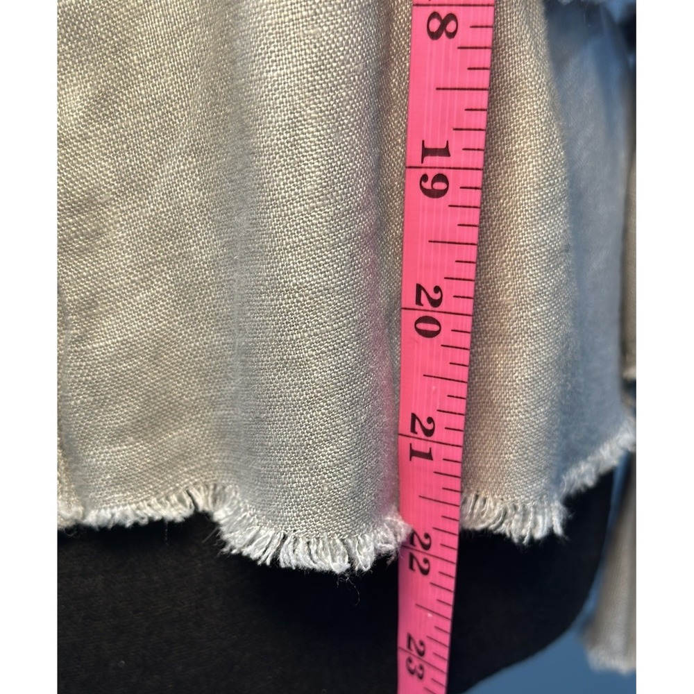 INC International Concepts Linen Blazer Women's Size Small Ruffles 90's Zip Up - Picture 7 of 10